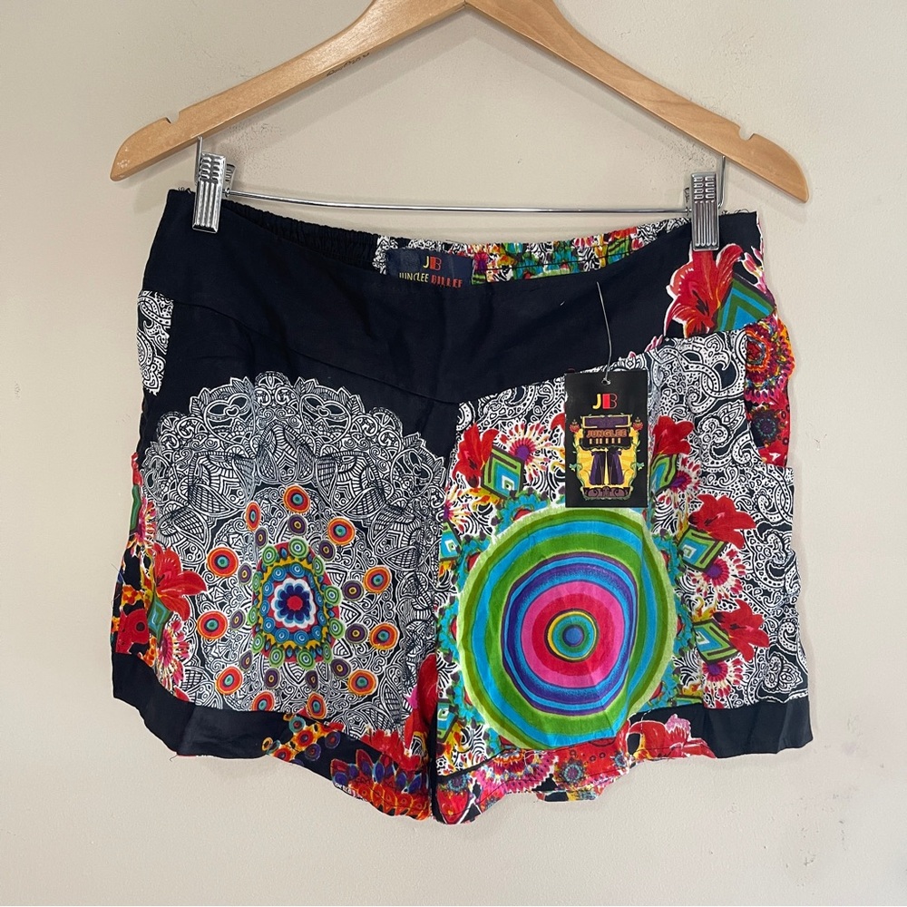 Junglee Billee Women's Multicolor Patchwork Shorts
